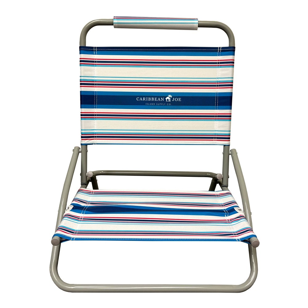 Caribbean Joe Low Steel Outdoor Portable Beach Chair