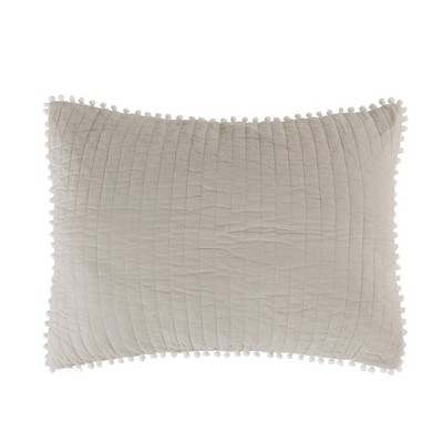 Pom Pom Taupe Standard Sham - Levtex Home