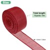 Unique Bargains Burlap Wired Edge Durable Thick Fabric Ribbons for DIY Crafts 1 Pc - 3 of 4