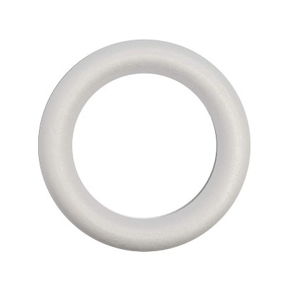 4 Pack Foam Wreath Rings for DIY Crafts Art Modeling, White, 10 x1.55 Inch