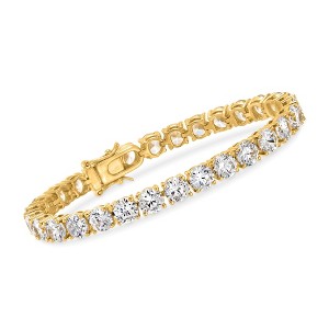 Ross-Simons 23.00 ct. t.w. CZ Tennis Bracelet in 18kt Gold Over Sterling - 1 of 4