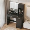 Vanity Desk with Mirror and Lights, Makeup Vanity with Drawers & Shelves, 3 Lighting Modes, Vanity for Bedroom & Dressing Room - 4 of 4