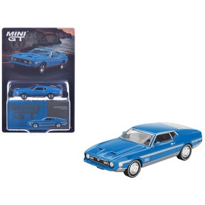 Ford Mustang Mach 1 Grabber Blue with Silver Stripes Limited