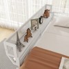 Racxily Full Size Loft Bed with Ladder, Metal Full Loft Bed with Storage Shelves, High Loft Bed for Kids Teens, White - 4 of 4