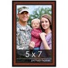 PosterPalooza | Photo Size Simple Brown Picture Frame - UV Acrylic, Foam Board Backing, Hanging Hardware - 2 of 4