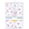 Hudson Baby Infant Girl Long Sleeve Muslin Sleeping Bag, Wearable Blanket, Sleep Sack, Pink Floral - 2 of 2
