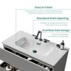 Vynxaria 35.8"L x 18.3"W Gloss White Integrated Ceramic Bathroom Sink Basin - 4 of 4