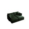 76.7" Chenille Modular Sectional Sofa Bed with Double-layer Cushion and 2 Ottomans for Small Living Room - 3 of 4