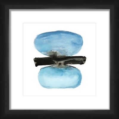 13" x 13" Matted to 2" Blue Lagoon Picture Framed Black - PTM Images