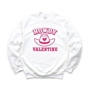 Simply Sage Market Women's Graphic Sweatshirt Howdy Valentine - 1 of 3