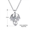 Dragon Necklace for Men or Women Stainless Steel Cz Punk Gothic Ginger Lyne Collection - 4 of 4