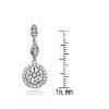 Guili Sterling Silver Earrings with Clear CZ in Silver, Gold, or Rose Plated Dangling Design – Elegant, Stylish, and Perfect for Any Look - 3 of 4
