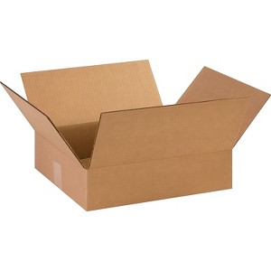 SI Products 14.38" x 12.5" x 3.5" Shipping Boxes 32 ECT Brown 25/Bundle (14123) - 1 of 4