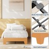 Wood Platform Bed Frame - No Box Spring Needed, 10.24" Storage Clearance, Wooden Slats, Pine/Sandalwood/Walnut Finish, Easy Assembly - 4 of 4