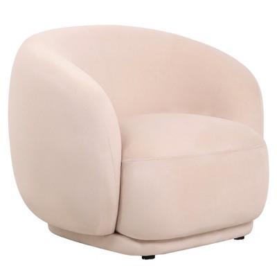LeisureMod Faze Collection Velvet Upholstered Accent Chair with Padded Seat and Back, Single-Seater Sofa Armchair, No Assembly Required