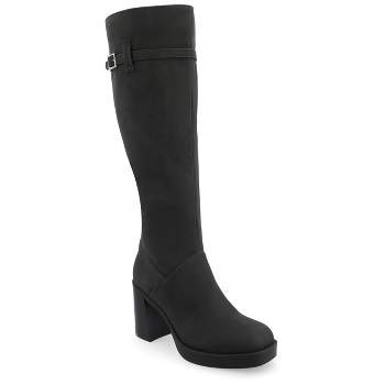 Journee Collection Wide Width Wide Calf Womens Letice Tru Comfort Foam Platform Square Toe Boots