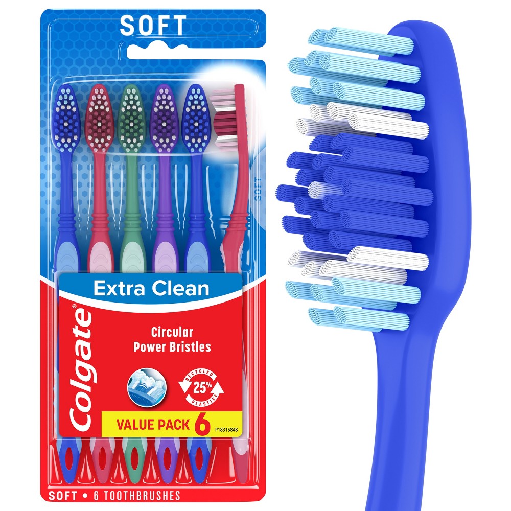 Colgate Extra Clean Full Head Toothbrush Soft - 6ct