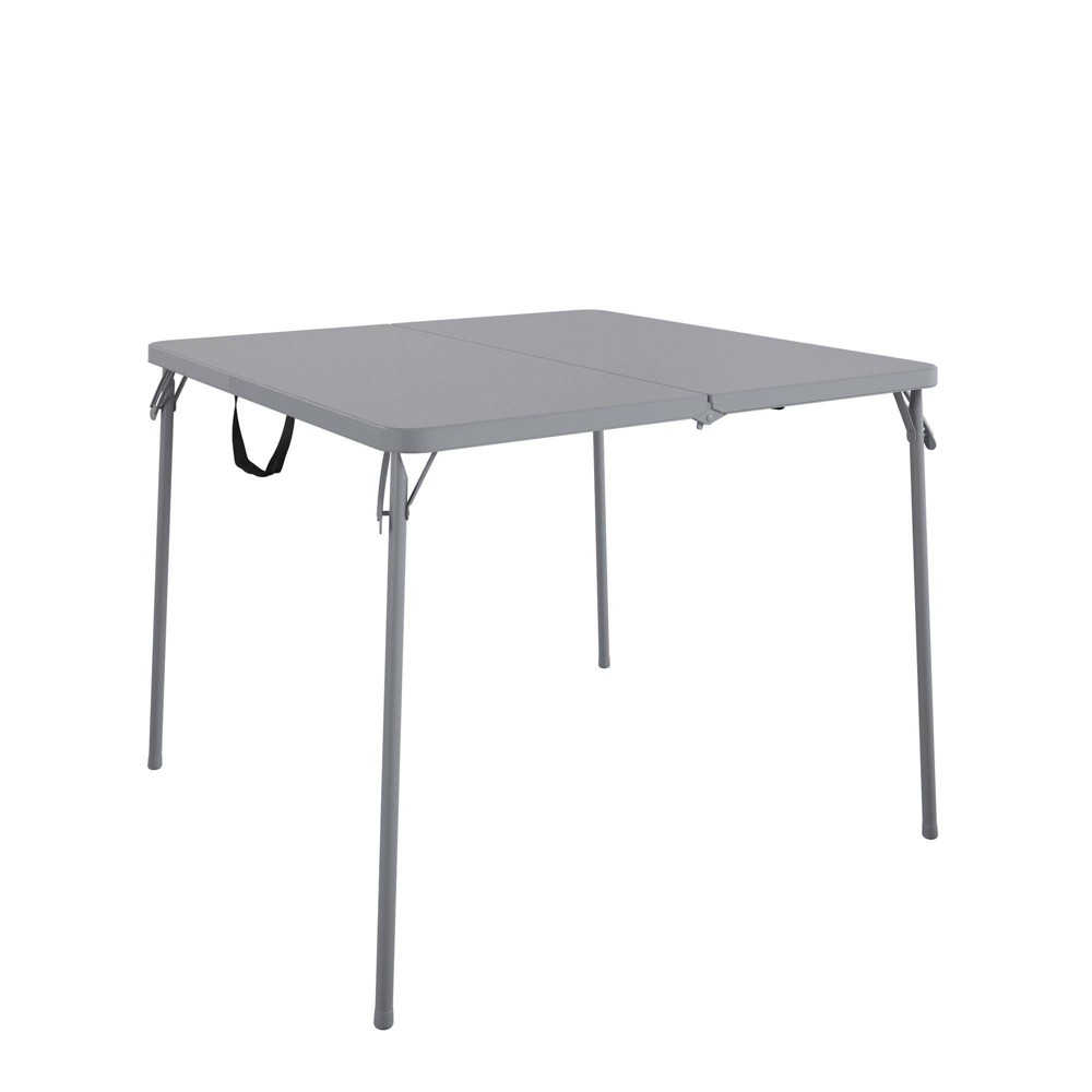 Photos - Dining Table Cosco 38.5" Fold in Half Multi-Purpose Card Table with Handle Gray: Portab 