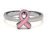 Hope Ring Pink Ribbon Steel Breast Cancer Awareness Womens Ginger Lyne Collection - 2 of 4