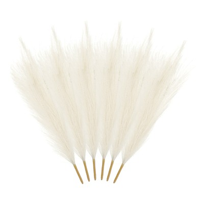 Unique Bargains Party Wall Vase Wedding Decor Fluffy Faux Pampas Grass 6 Pcs