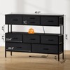 WOWLIVE 9 Dresser TV Stand with Charging Station and LED Lights, Entertainment Center for Living Room Bedroom - 3 of 4