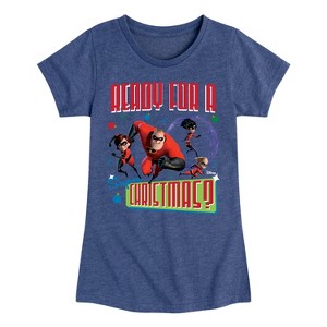 Girls' - Disney - Ready For A Super Christmas Fitted Short Sleeve Graphic T-Shirt - 1 of 4