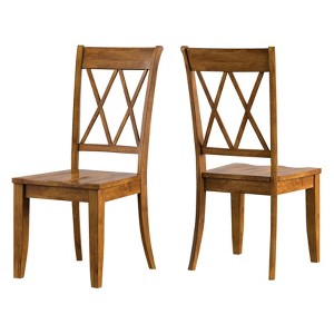 South Hill X Back Dining Chair (Set Of 2) - Oak - Inspire Q, Brown