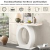 Mirod Stylish Modern Console Table, Sofa Table With Egg-Shaped Base, Console Table Wood Enhanced Stability And Durability-Cuddlewood - 3 of 4