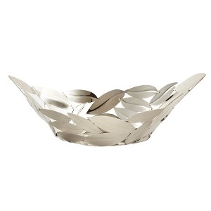 Jiallo  Oval Leaves boat - 15-3/4" x 6-3/4" Stainless Steel Home Decor and Gift - 1 of 3