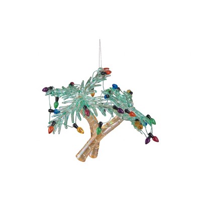 Gallerie II Double Palm Tree with  Lights Christmas Xmas Ornament 4in x 5.5in