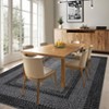 Washable Living Room Rugs Modern Braided Print Area Rug Border Design Accent Rugs for Bedroom Non-Slip Low Pile Area Rug - 3 of 4