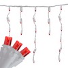 Brite Star Set of 70 Red LED Wide Angle Icicle Christmas Lights - 6ft White Wire - 3 of 4