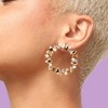 SOHI Women's Gold Circular Stud Earrings - 3 of 3