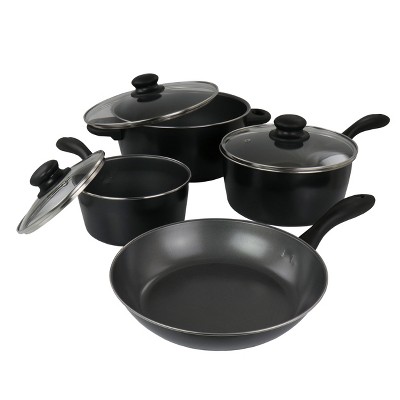 7-Piece Carbon Steel Nonstick Cookware Set in Black MW3506 - The Home Depot
