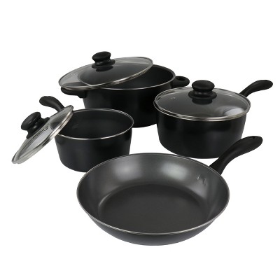 Gibson 7 Piece Carbon Steel Nonstick Pots and Pans Cookware Set with Lids,  Black, 1 Piece - Kroger