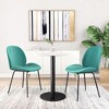 Dining Table 29.9" H – White & Black, Painted MDF Round Top & Powder-Coated Steel Base by Zuo Modern - 3 of 4