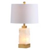 JONATHAN Y 23" Alabaster/Metal Eloise Table Lamp (Includes LED Light Bulb) White : Modern Linen Shade, UL Listed - 2 of 4