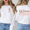 Simply Sage Market Women's Graphic Sweatshirt Hot Cocoa Please Front And Back - 2 of 3