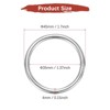 Unique Bargains 316 Stainless Steel Multi-Purpose Welded Heavy Duty O Rings for Crafts Silver - 3 of 4