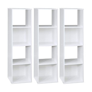 Closetmaid Home Stackable 4-Cube Cubeicals Organizer Storage for Closet or Bedroom Clothing and Household Items, White (3 Pack) - 1 of 4