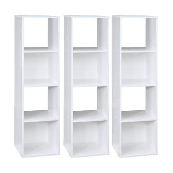 Closetmaid Home Stackable 4-Cube Cubeicals Organizer Storage for Closet or Bedroom Clothing and Household Items, White (3 Pack)