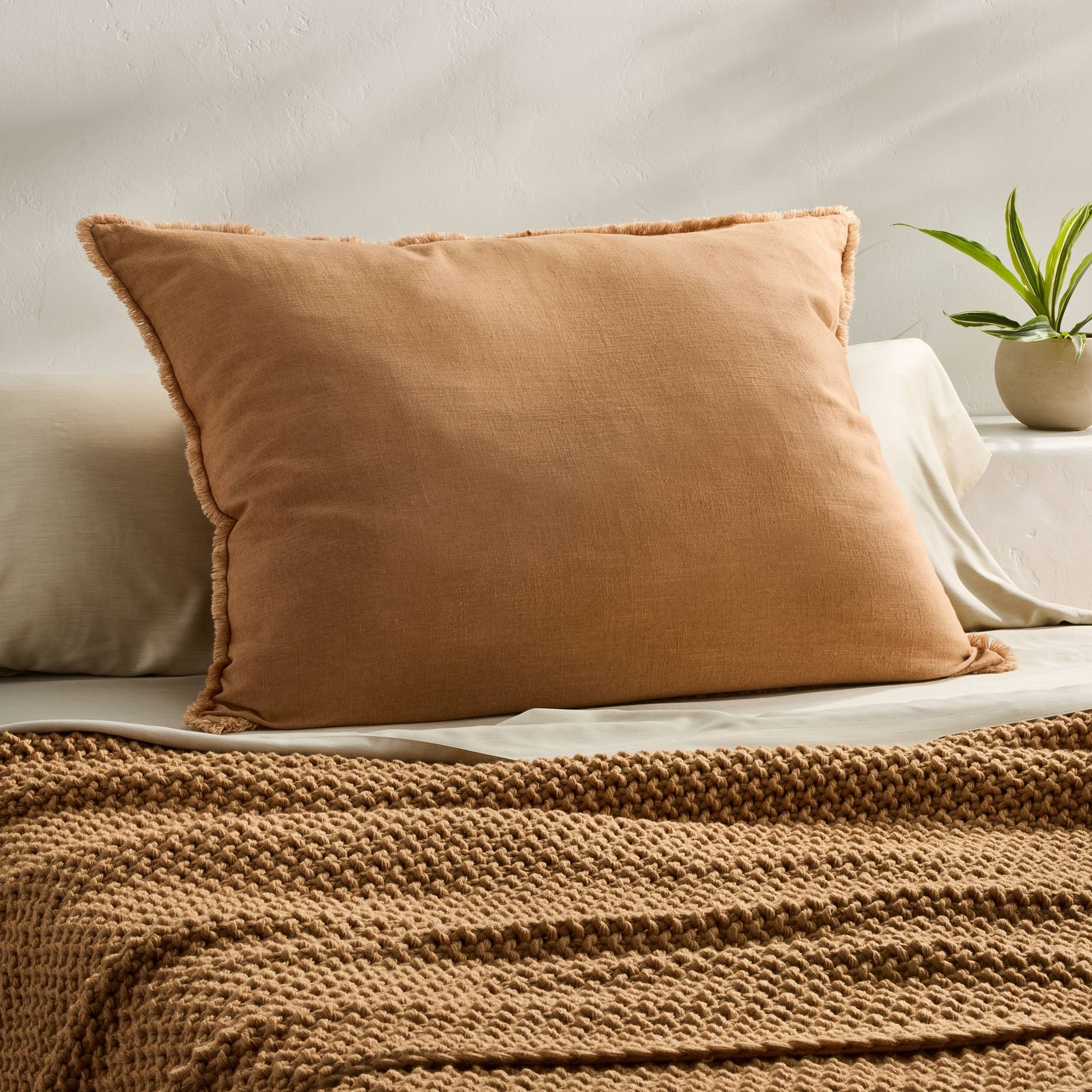 King Euro Heavyweight Linen Blend Throw Pillow - Casaluna™