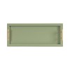 Kate and Laurel Halsey Wood Rectangle Decorative Tray, 10x24, Green - 4 of 4