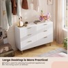 5/6 Drawer Fluted Dresser for Bedroom, Modern Chest of Drawers with Deep Storage and Wide Top, Wooden Organizer for Living Room, Hallway - 4 of 4