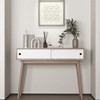 VYNXARIA Console Tables - Natural Entryway Table with 2 White Sliding Doors - 2 of 4