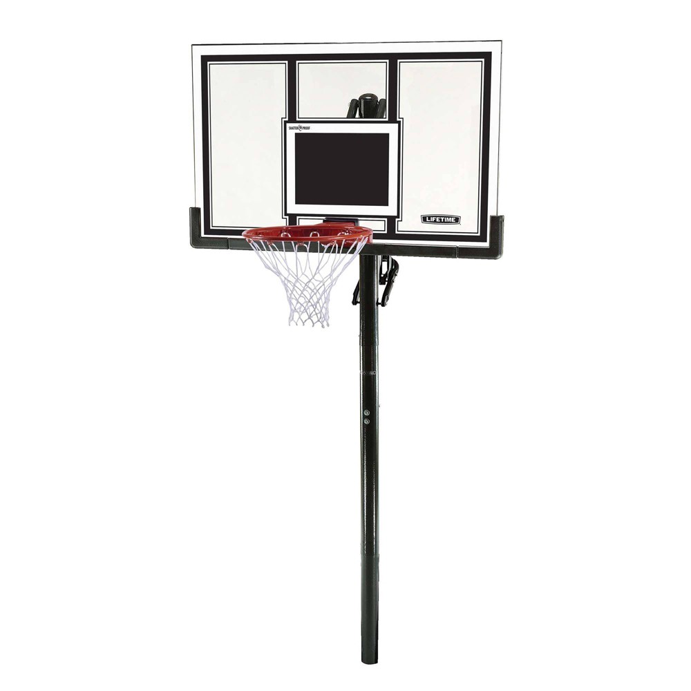 UPC 081483715254 product image for Lifetime Adjustable In Ground 54'' Basketball Hoop - White/Black | upcitemdb.com