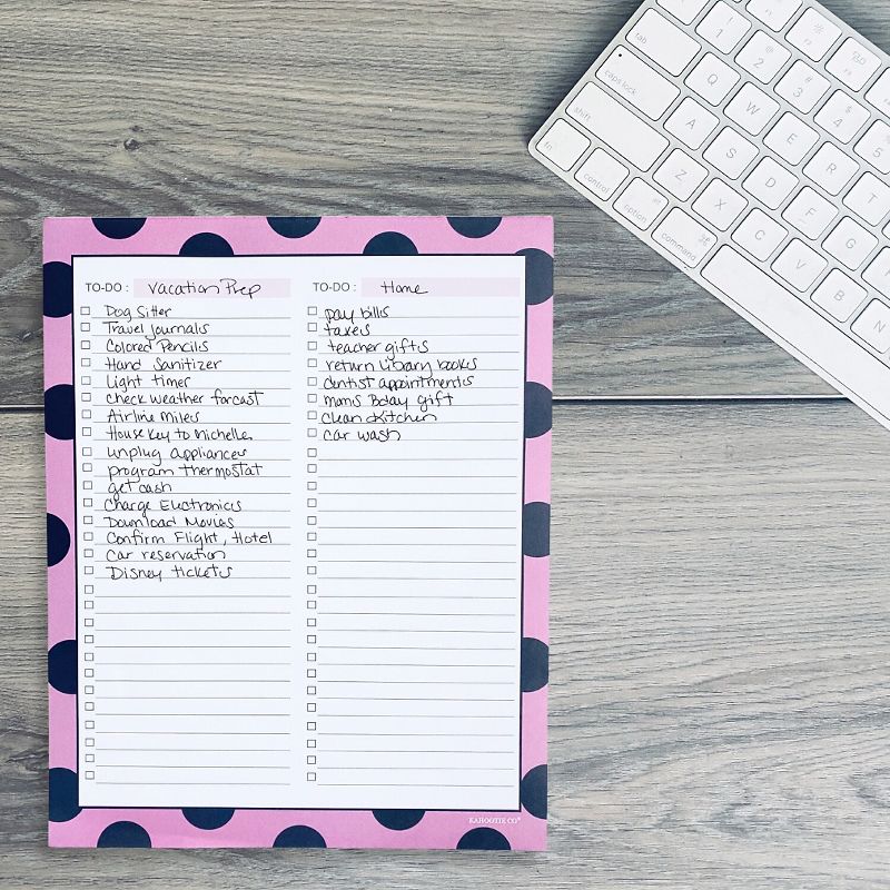 Kahootie Co. Kahootie Co Two Category To Do List Notepad 8.5" x 11" 50 sheets per pad Pink (TCNP05), 4 of 10