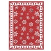 Christmas Area Rug Xmas Tree and Snowflake Accent Rug Holiday Decorative Bordered Rug - 3 of 4