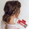 Unique Bargains Christmas Hair Clips Square Fishbone Pine for Christmas 3.35"x1.77"x1.57" Red 1 Pc - 2 of 4