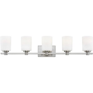 Hinkley Karlie 35 1/2"W Brushed Nickel 5-Light Bath Light - 1 of 4
